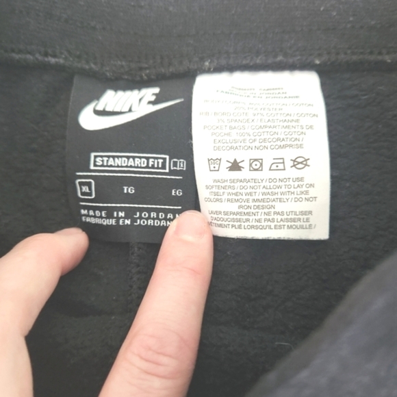 EUC Nike Black And White Classic Sweatpants, Size XL/Size M - Picture 3 of 5